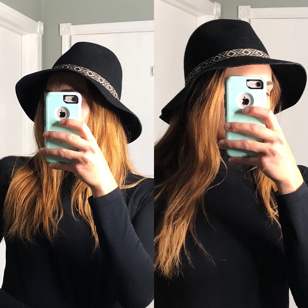 Black wool hat